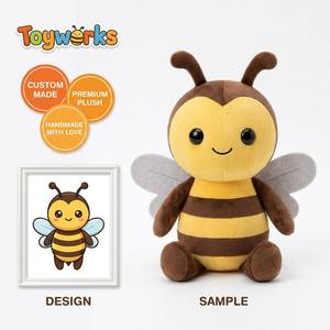 Peluche <span class=keywords><strong>de</strong></span> <span class=keywords><strong>Abejorro</strong></span> a Rayas Personalizado, Juguete <span class=keywords><strong>de</strong></span> Insecto Personalizado para Escritorio <span class=keywords><strong>de</strong></span> Granja <span class=keywords><strong>de</strong></span> Abejas - Product Image 1