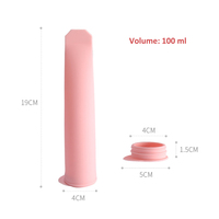 Moules de barre de yaourt réutilisables enfants silicone réutilisable bricolage popsicle smoothie crème glacée tube à presser avec couvercle