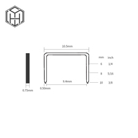Agrafes de qualité supérieure pour charpente en bois, vente chaude d'usine OEM, agrafes 22 Ga, agrafes pour meubles 13/6, 13/8, 13/10, agrafes série 13