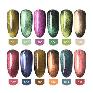 Esmalte de Uñas en <span class=keywords><strong>Gel</strong></span> 9D Efecto Ojo de Gato 007 Borgoña Magnético Camaleón Galaxia con Brillo Holográfico, Removible con UV LED, 10ml - Product Image 3