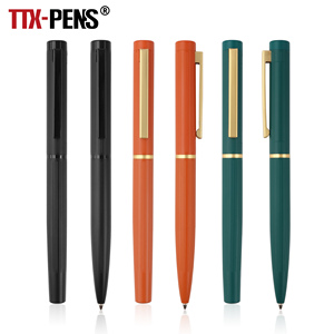 TTX personalizado mate negro lujo naranja Oficina firma Metal rodillo bolígrafos pluma personalizada para empresa - Product Image 5