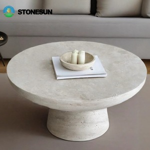Table basse en <span class=keywords><strong>travertin</strong></span> moderne et durable StoneSun Furniture, table à thé centrale, <span class=keywords><strong>travertin</strong></span>, villa, Italie, décoration de <span class=keywords><strong>salon</strong></span>, naturel - Product Image 6
