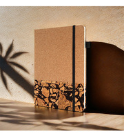 Carnet de notes A5 fabriqué en liège, point de café écologique, logo personnalisé, carnet de notes en bois recyclé pour la prise de notes et l'écriture