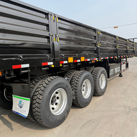 Semi-remorque à ridelles 3 essieux robuste pour le transport de céréales, palettes et matériaux de construction – Idéale pour usage industriel – En vente