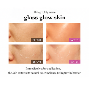 Soin de la peau coréen Niacinamide et collagène hydrolysé lyophilisé Crème coréenne blanchissante 24h Glow Lifted Look Collagen Jelly Cream - Product Image 3