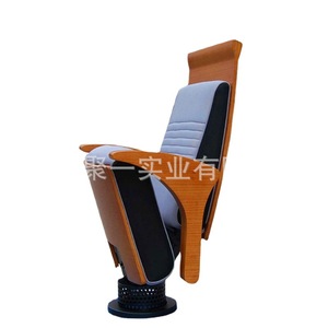 Asientos plegables de metal y tela para auditorios escolares con pasamanos para espacios comerciales - Product Image 2