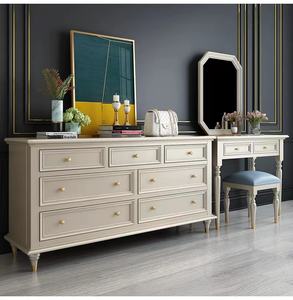 Chambre à coucher française <span class=keywords><strong>de</strong></span> luxe Armoire avant <span class=keywords><strong>de</strong></span> <span class=keywords><strong>lit</strong></span> Salon Commode <span class=keywords><strong>de</strong></span> rangement 9 tiroirs Meubles minimalistes en bois massif - Product Image 5