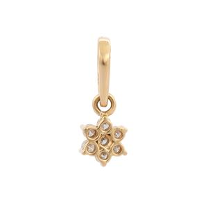 Pendentif en or jaune fin 18 carats avec diamant naturel Cadeau de mariage minimaliste pour femmes et filles Pendentifs et breloques en diamant - Product Image 4