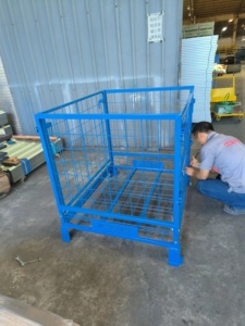 Siêu thị cứng nhắc Giao thông vận tải an ninh có thể tháo rời xe nâng an ninh nhiệm vụ nặng nề gấp dây Lưới Cán lồng container - Product Image 3