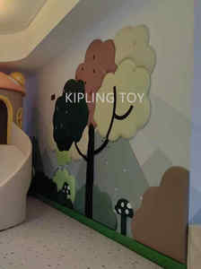 Animales León oso en el bosque selva tema colorido espuma suave acolchado de pared autoadhesivo acolchado de pared para niños Panel de pared acolchado - Product Image 4