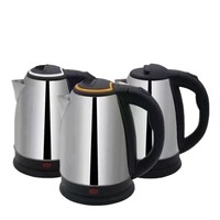 Bouilloire Électrique en Acier Inoxydable 2L 1500W-2000W à Arrêt Automatique pour l'Exportation et la Vente en Gros (Direct Usine)