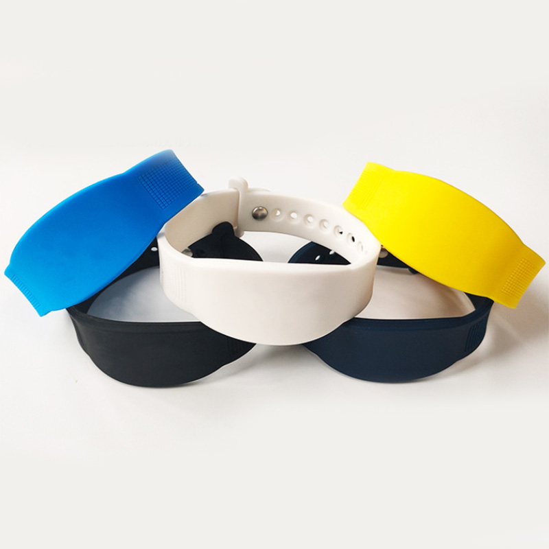 Factory Wholesale Wristband ISO144443A RFID Waterproof Silicone Bracelet Watch Full Color Printing Adjustable RFID NFC Band