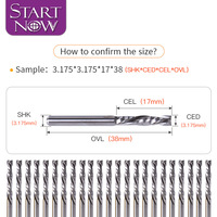 Startnow haut et bas fraise à bois coupe deux flûte spirale routeur gravure acier au tungstène carbure monobloc CNC outil
