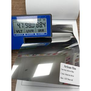 Película Solar para Ventanas de Edificios, Autoadhesiva, de PET Reflectante Plateado Negro, Diseño Moderno, con Visión Unidireccional - Product Image 4