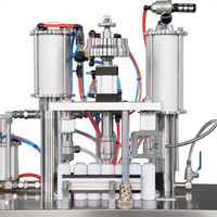 Système de remplissage d'aérosols entièrement automatique à haute efficacité, pompe à moteur, construction en acier inoxydable, capacité de 1200-1500 BPH
