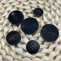 Boutons en corne naturelle noire véritable, boucle en corne naturelle écologique pour manteau en laine, veste, bouton de vêtement personnalisé OEM