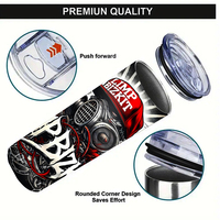 Gobelet isotherme personnalisé 20oz style masque à gaz Hip Hop, design art urbain, avec paille et couvercle, best-seller, stock USA et livraison gratuite