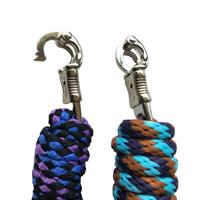 Corde de trelage tressée pour chevaux avec mousqueton robuste, équipement équestre durable à quatre brins pour l'entraînement équestre