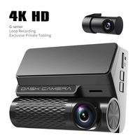 Kamera Dasbor WiFi Lensa Ganda 4K Asli Perekaman HDR Starvis 2 Kamera Dasbor Mode Parkir 24 Jam Kamera Mobil Depan dan Belakang 4K