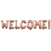 Ballons de bienvenue en or et argent de 16 pouces, ballons en feuille métallique, lettres en ballons, décorations de fête pour anniversaire
