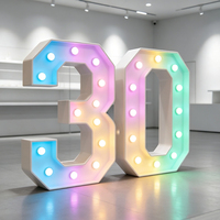 Numéros de marquise personnalisés lumineux à LED – Grandes enseignes numériques illuminées pour décorations d'anniversaire, de fête et d'événements
