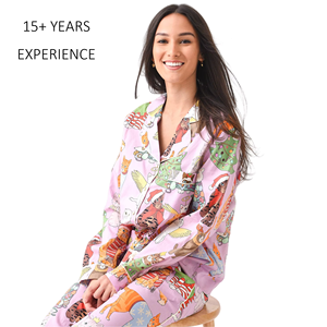 <span class=keywords><strong>Deluxe</strong></span> 100% Biologisch Katoen Op Maat Bedrukt Volwassen Pyjama Lange Broek Pyjama Vrouwen Set Groothandel - Product Image 6