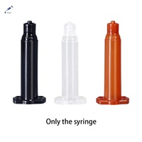 Seringue de distribution en plastique Liscoe 5cc de style américain, corps transparent ambré noir, type américain, pour distribution automatique de colle