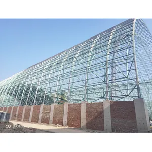 Prefabricate galvanized steel roof grid structure dome storage coal shed