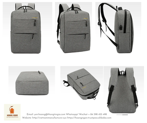 Best Selling Charging USB <b>Laptop</b> <b>Backpack</b>, Outdoor Multi Function Waterproof Geometric Cotton School Bag Made in Vietnam - Product Image 2