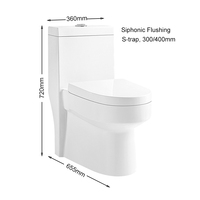 Fournisseur de céramique Articles sanitaires de luxe WC à double chasse Siphon à chasse d'eau S-trap Ensemble de toilettes Salle de bain Toilettes monobloc
