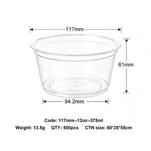 ชามผลไม้<span class=keywords><strong>พ</strong></span>ลาสติกใสแบบใช้แล้วทิ้งขนาด 12 ออนซ์ ปลอดสาร BPA ผลิตจากวัสดุ PET สำหรับสลัดสด อาหารเย็น อาหารแบบนำกลับบ้าน ขายส่งจำนวนมาก - Product Image 2