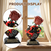 Funbuild Gothic Heart Rose Mechanical Art Ornament Building Blocks Set Gaya Steampunk Hati dengan Mawar MOC Model Kit