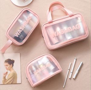 Free Sample Customizable Fashion Waterproof Transparent Large Capacity Zipper Soft Handle <b>Vanity</b> <b>Makeup</b> Bag-PU Leather with Logo - Product Image 4