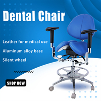 Chaise dentaire ergonomique avec dossier réglable pour hôpitaux Tabouret dentaire Chaise de dentiste avec accoudoir Mobilier de bureau hospitalier