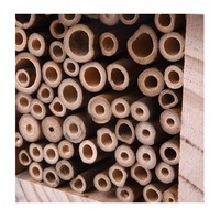 Maison pour insectes en bois naturel fait main, hôtel pour abeilles maçonneuses, pour le jardin, utilisation en extérieur