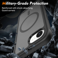 Coque magnétique pour iPhone 17e/16e avec protection d'écran intégrée, armure givrée intégrale 360° pour iPhone 17 Pro Max