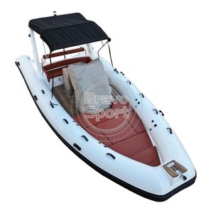 새로운 스타일 보우 비미니 보트 탑 커버 22ft 680 Orca 튜브 유리 섬유 유리 섬유 선체 콘솔 커버와 풍선 리브 보트 - Product Image 3