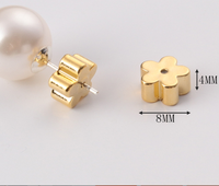 Bouchons d'oreille en métal en forme de fleur bricolage rétention de couleur 18K or boucle d'oreille accessoires haut de gamme oreille Post Caps boucle d'oreille Clips arrière