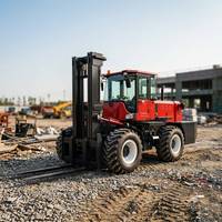 Neuer 4WD Offroad-Diesel-Gabelstapler 3,5 Tonnen 6 Tonnen 10 Tonnen Landwirtschaftlicher Allrad-Geländestapler