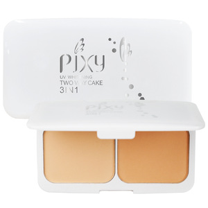 PIXY 3-en-1 Poudre compacte double couche spécialisée dans l'exportation transfrontalière Bouffée de maquillage pour la peau juste Fond de teint cosmétique pour le visage - Product Image 4