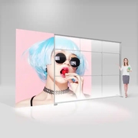 Boîte à lumière LED double face sur pied pour affichage de menu de burgers, panneau publicitaire rétroéclairé autoportant