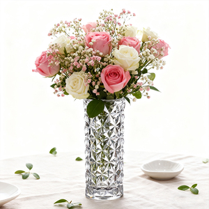 Table <strong>Vase</strong> Personalized Mini Small Size <strong>Flower</strong> <strong>Vases</strong> Plastic Acrylic Unbreakable Polycarbonate Clear for Home Bathroom Decor - Product Image 3