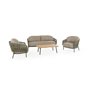 <b>SILVA</b> Modern Weather-Resistant Outdoor Rope Set With Comfortable High-Density Cushions for Hotel Use - Product Image 3
