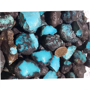 Premium Kingman Turquoise Cobweb Chất Liệu Trống Dạng Đá Quý Miễn Phí - Product Image 5