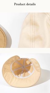 Chapeau de pêcheur rétro pour femmes chapeau de soleil pliable bords polyvalents pour les sports de plein air tenue décontractée quotidienne en polyester pour - Product Image 6