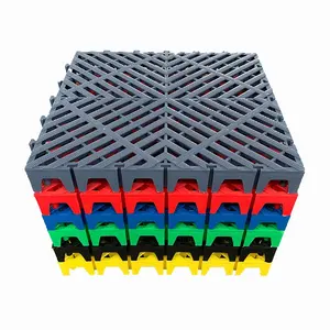 Factory Price Plastic Drainage Garage Flooring Tiles car repair workshop mats