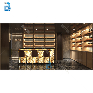 Tủ trưng bày cao cấp với cửa kính bằng gỗ chai rượu hiển thị tủ rượu Kệ rượu hiển thị giá với ánh sáng - Product Image 3