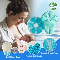 Compresse chaude et froide réutilisable pour l'allaitement et le confort post-chirurgical, soulagement apaisant, pack de thérapie mammaire à billes de gel chaud et froid