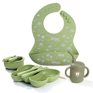 ชุดรับประทานอาหารซิลิโคนซิลิโคนสำหรับเด็กชุดรับประทานอาหารชุดรับประทานอาหารปราศจากสาร BPA - Product Image 3