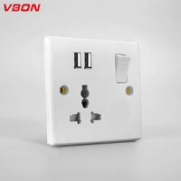 En Oferta: Enchufe Universal Eléctrico con Interruptor y 2 Puertos USB Tipo-C, 32A, 3 Pines, para Hogar y Hotel